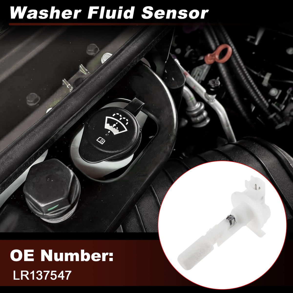 HOPESPANNER Windshield Washer Fluid Level Sensor for Land Rover LR2 08-15