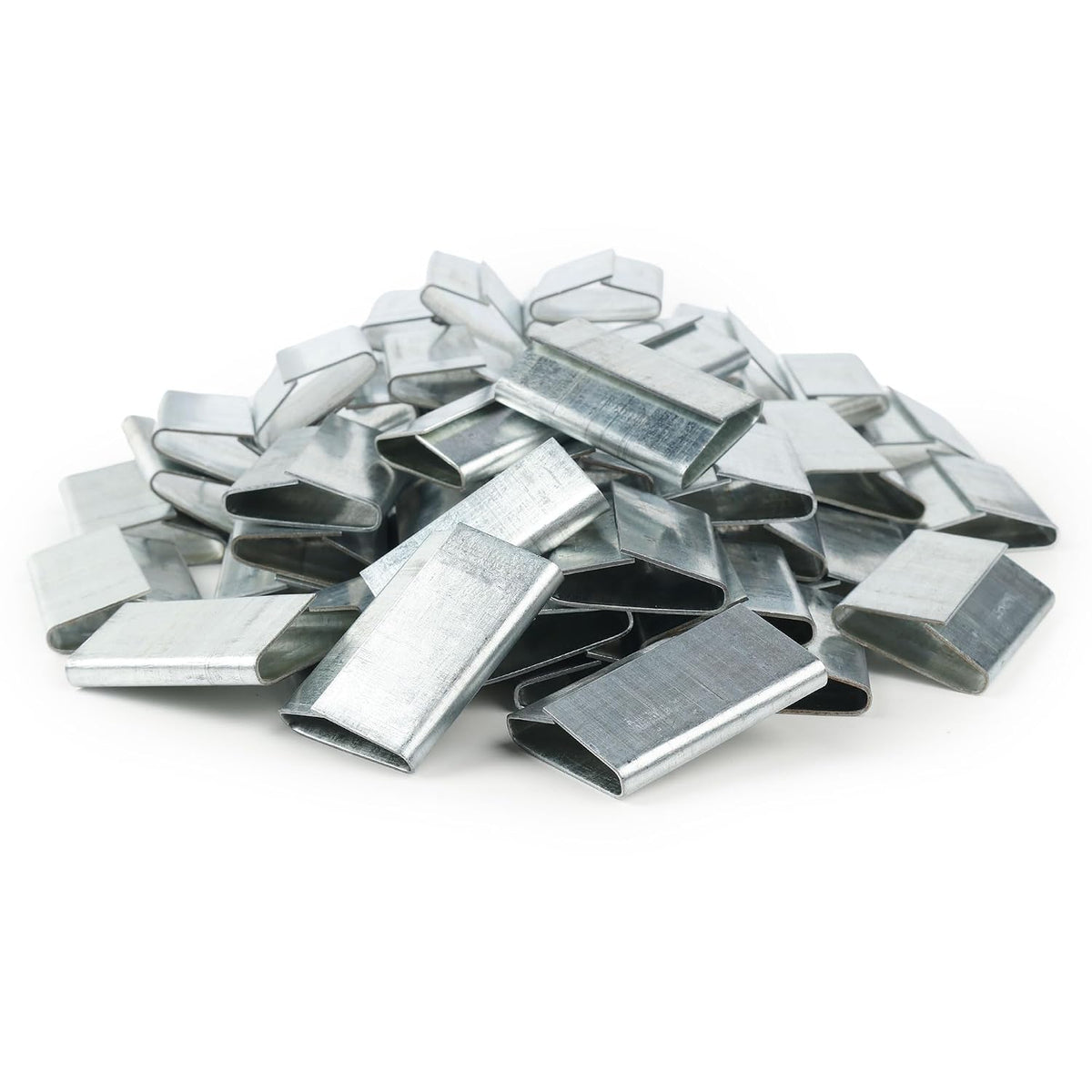 60pcs Closed Seals Buckles, Push Type, for 1.25'' (32mm) Width Strap Steel Strapping for High-Efficiency Pallet