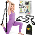 Physical Therapy Yoga Stretch Strap with 12 Loops, 1.5 Inch Wide, 8 Ft Long