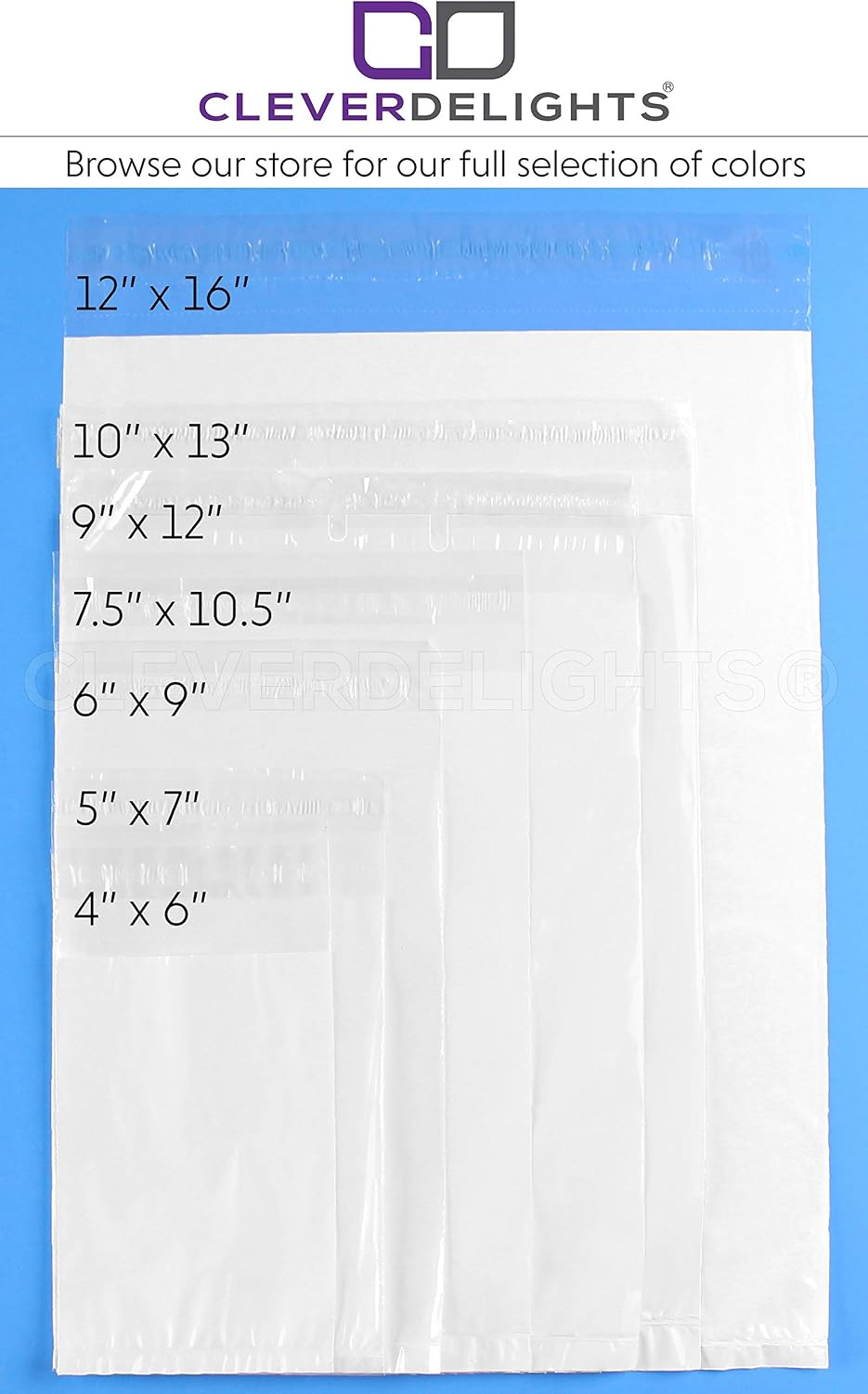 6" x 9" Clear Front Poly Mailers - 100 Pack