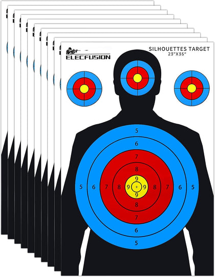 Silhouette Shooting Targets, 23X35 inch Paper Targets for Shooting Range, Suitable for Indoor/Outdoor Range Use with
