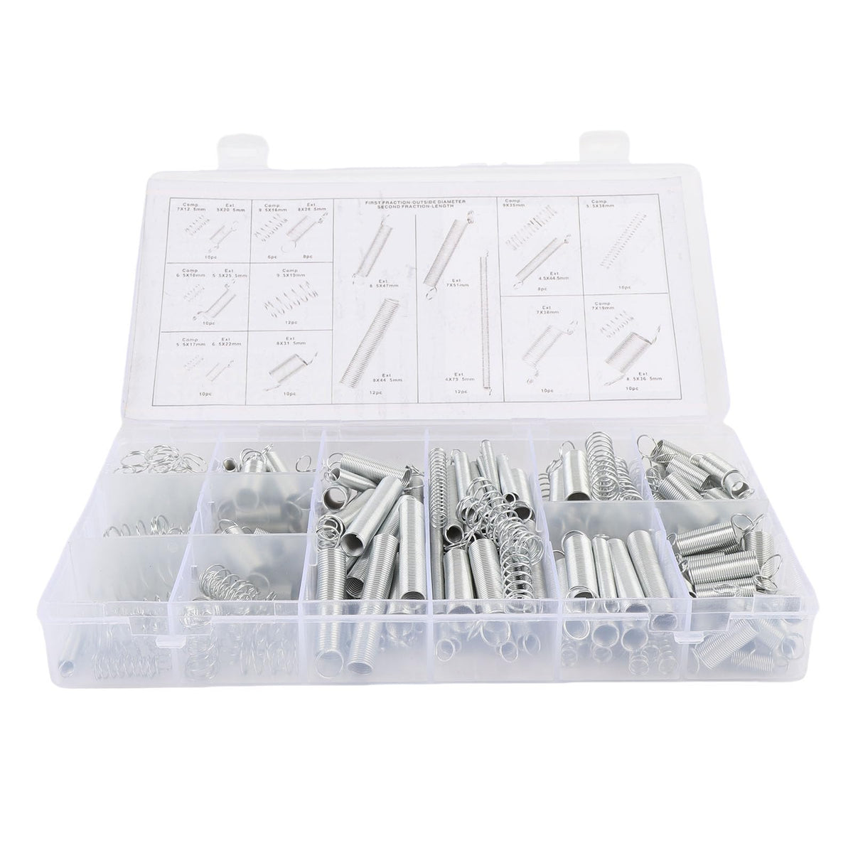 Extension Spring Assortment Kit, 200 Pcs Variety Sizes