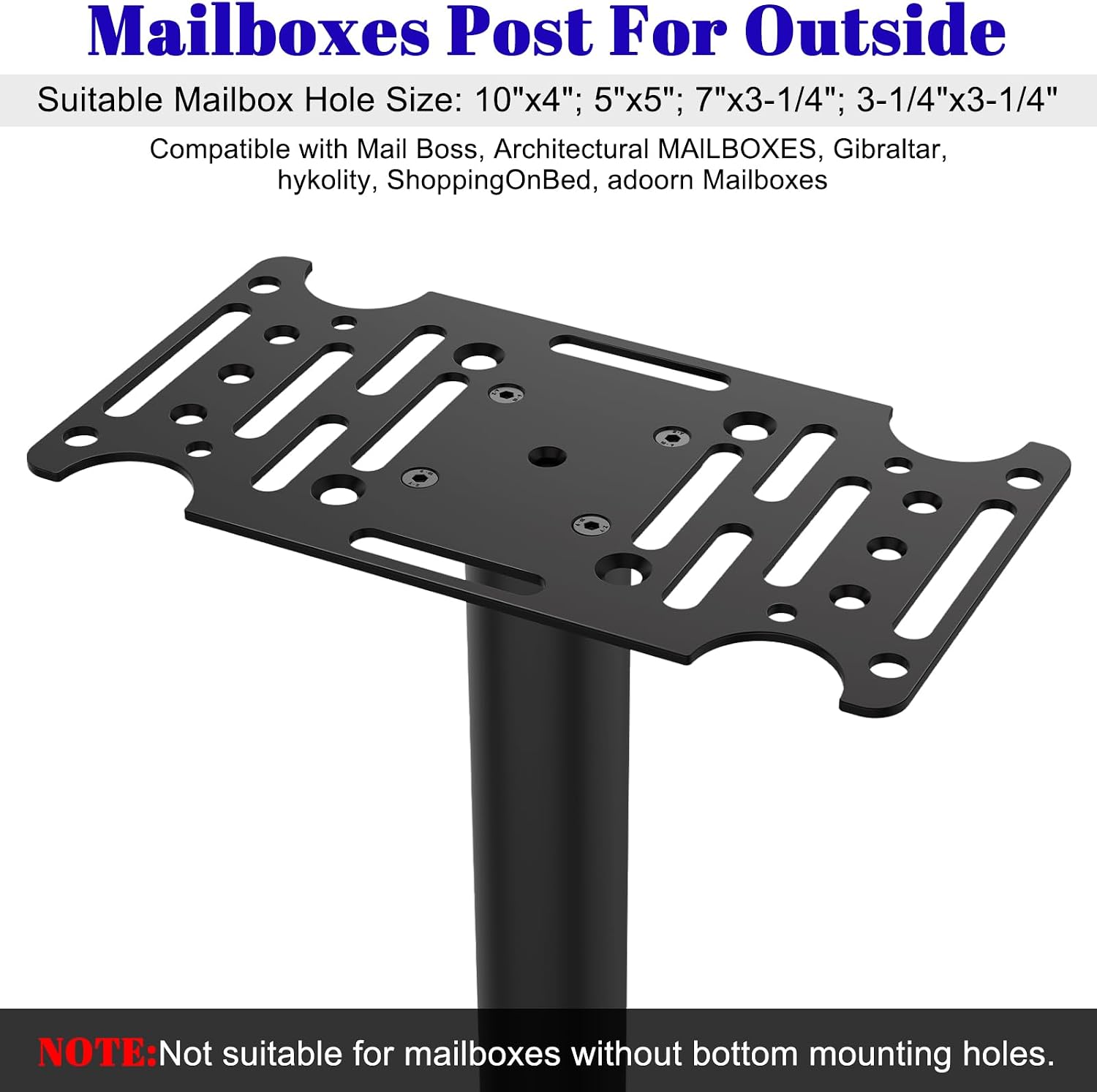 43" Tall Mailbox Post with Mounting Bracket for Outdoor Mailboxes | Mounting Post for Use with Mailbox Bracket,Heavy