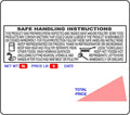 Globe Ishida Scale Label GL-4164 UPC Labels with Safe Handling | 64mm x 59mm | Barcode Printing Sticker Rolls