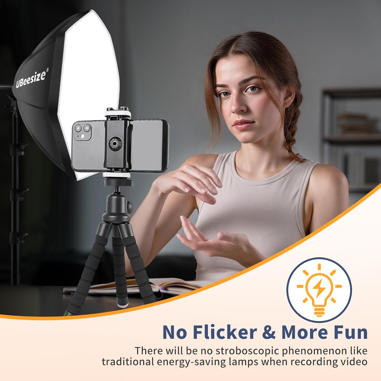Softbox Photography Lighting Kit, 20'' x 20'' Professional Softbox Lighting Kit with 85W 3000-7500K LED Bulbs, Studio