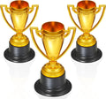 3 Pcs Mini Trophies, Gold Plastic Tiny Small Trophy Cups Winner Awards for Kids Adults Sports, Rewards, Winning