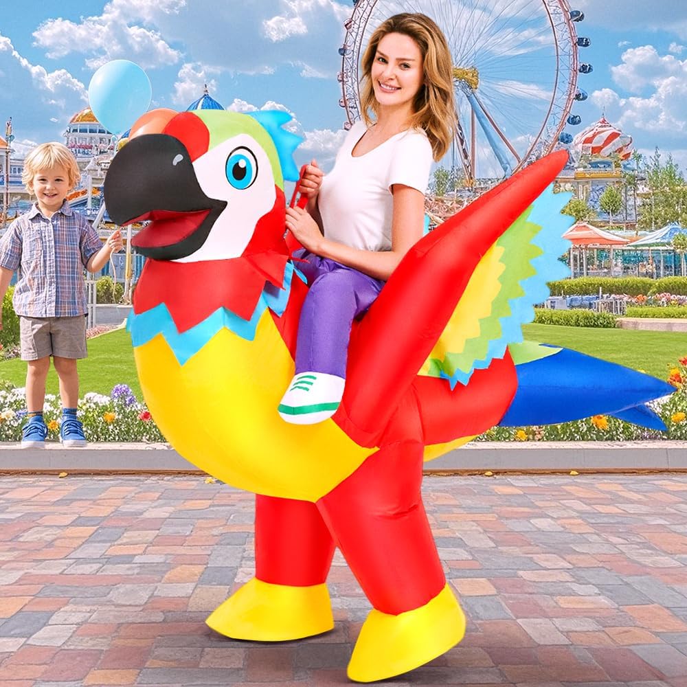 Inflatable Parrot Costume Halloween Blow up Costumes for Adult Men Women