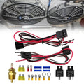 Dual Electric Fan Relay Kit with Radiator Electric Fan Thermostat Kit Fan Temperature Sensor Switch 185 On 175 Off