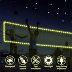Badminton Net Light, 33ft LED Volleyball Net Outdoor String Lights with Remote, 17 Colors 7 Modes Waterproof