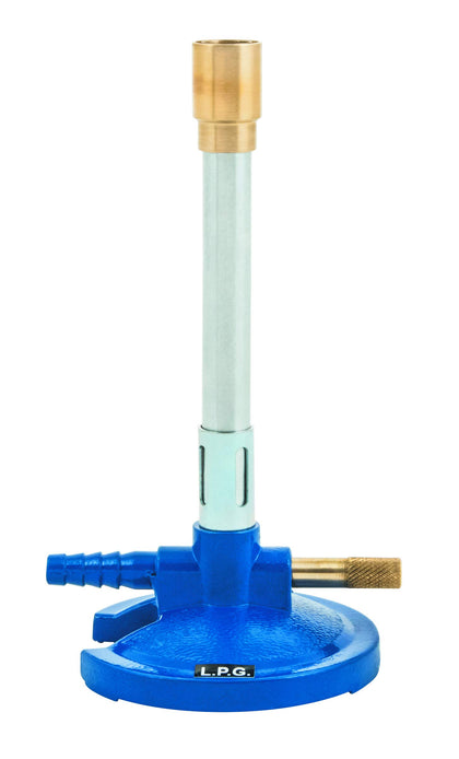 Premium Bunsen Burner, LPG - Flame Stabilizer, Needle Valve Gas Flow Control - Suitable for use with LPG/Butane Gas