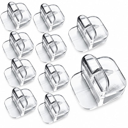 HCYUNYINHC 10 PCS Rimless Aquarium Clips for 1/8"-3/16" Glass Tank Lids