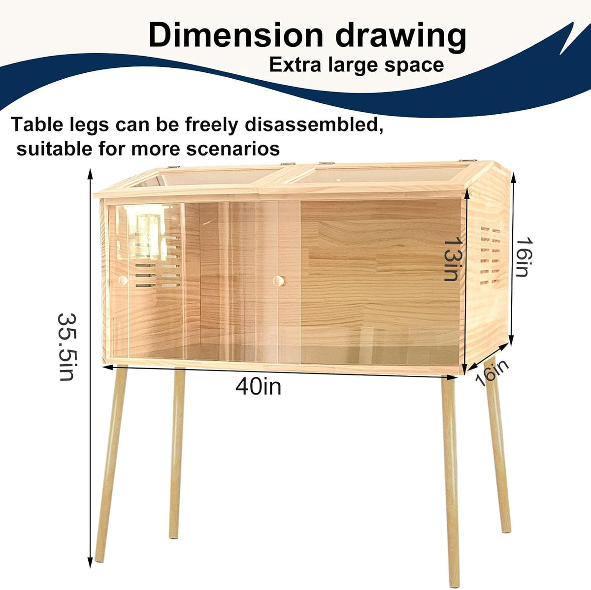 Brooder Box for Chicks, Kit with Heat,Chick Brooder Box with Sliding Door,with Thermostat,Table Legs, Temperature and