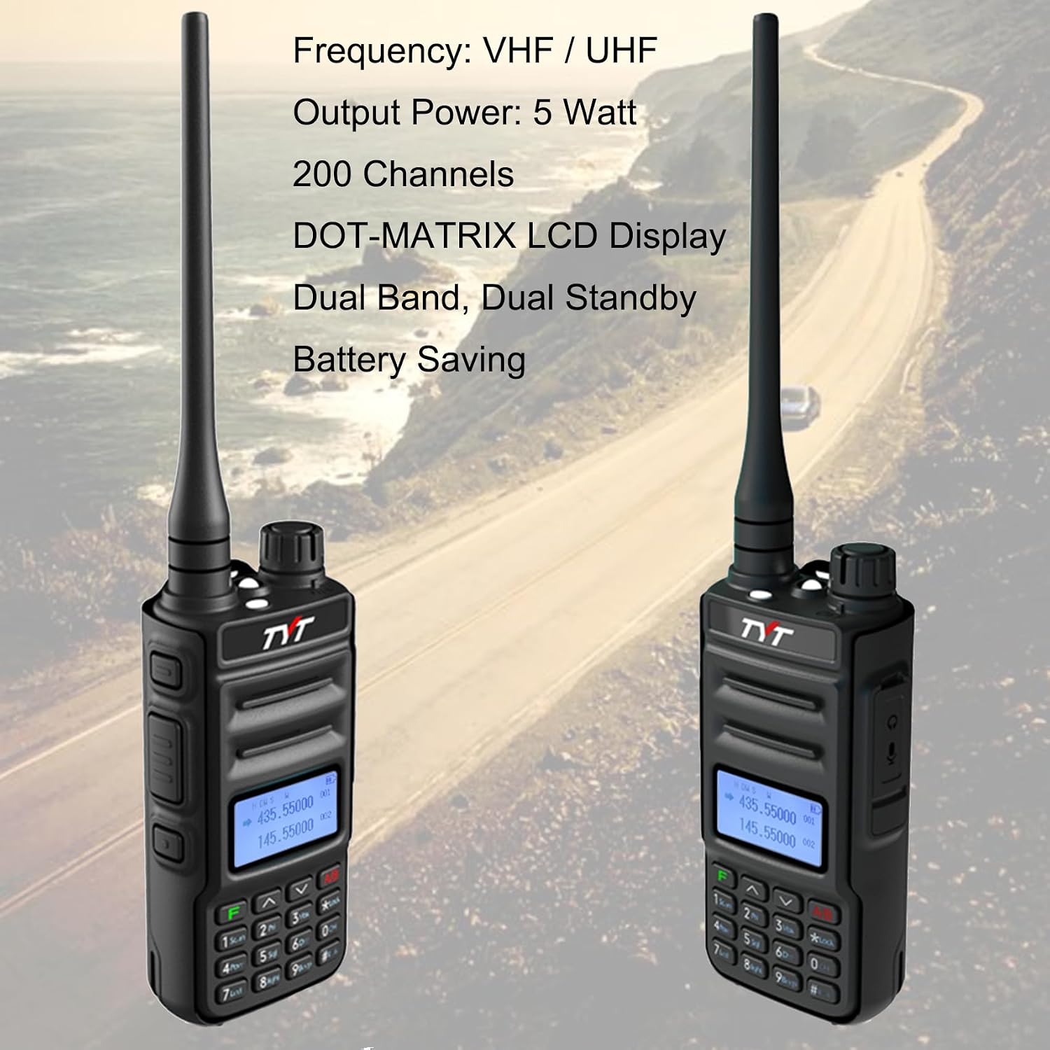 TH-UV88 Dual Band VHF UHF Amateur Ham Radio Handheld Transceiver, Analog | 200 Channels, CTCSS/DCS, Scan, Long Range