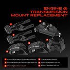 A-Premium Engine Motor and Transmission Mount Kit, with Torque Strut Mount
