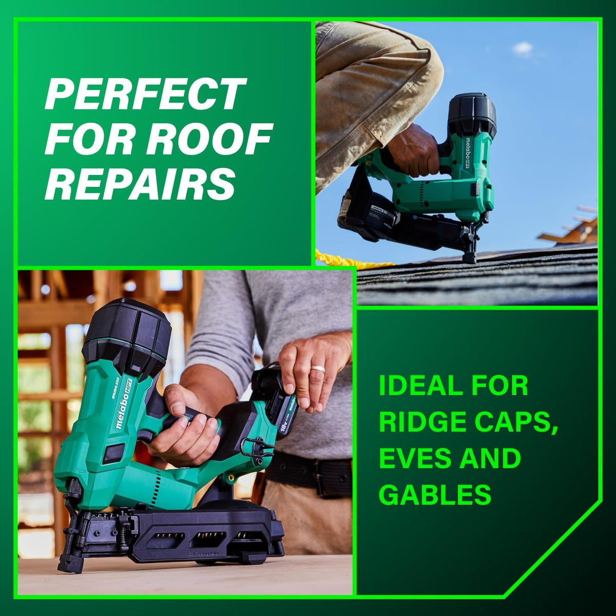 Metabo HPT Roofing Nailer, 18V MultiVolt Brushless, Coil Kit, NV1845DA