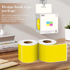 3x5 inch Rectangle Color Code Sticker, 1000PCS Permanent Yellow Large Label