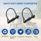16PCS Silent Shaft Locking Pin with Spring for Hunting,1/4" x 2-1/20" Black