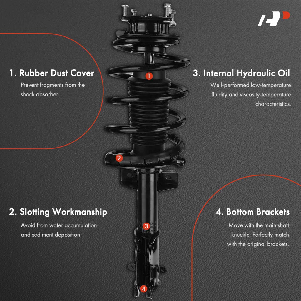 A-Premium Front Struts with Coil Spring Compatible with Ford