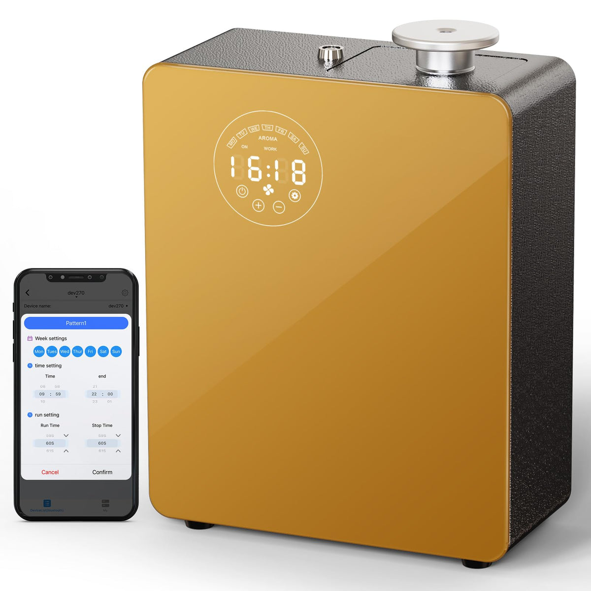 Smart Waterless HVAC Scent Diffuser for 3000 sq. ft.,Golden