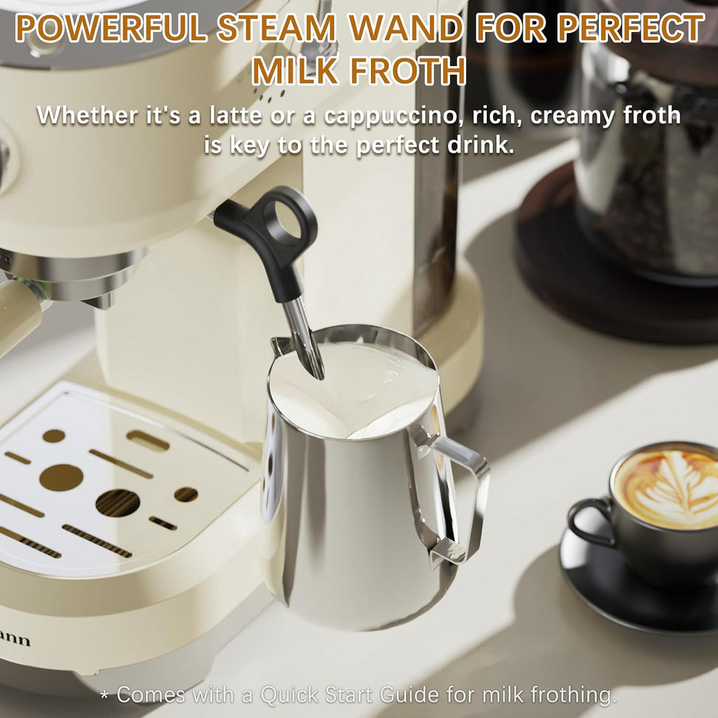 Espresso Machine 20 Bar, Latte and Cappuccino Machine with Steam Milk Frother, Fast Heating, Professional Espresso