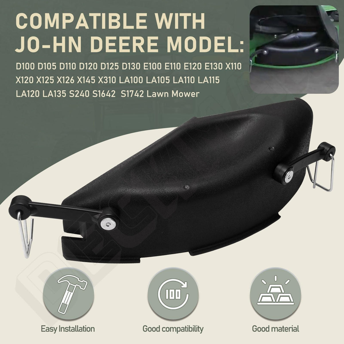 GY00115 Deck Mulch W/Mounting Accessories - for J-OHN Deer-e 42" Lawn Mower