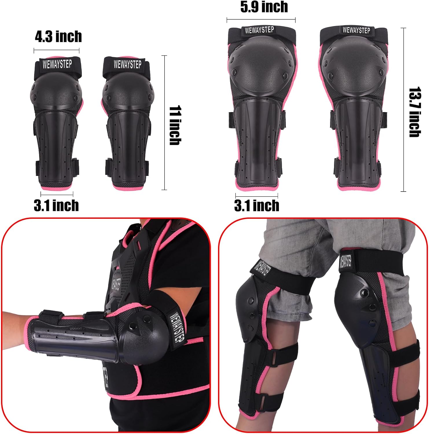 Kids' Dirt Bike Armor - Motocross Protective Gear with Chest Protector, Knee & Elbow Pads for Cycling & Off-Road Riding