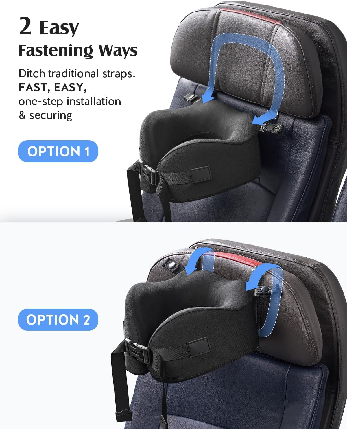 Travel Pillow for Women Airplane, Patented 360° Ergonomic Sleeper Hold Head Support System with Memory Foam Neck
