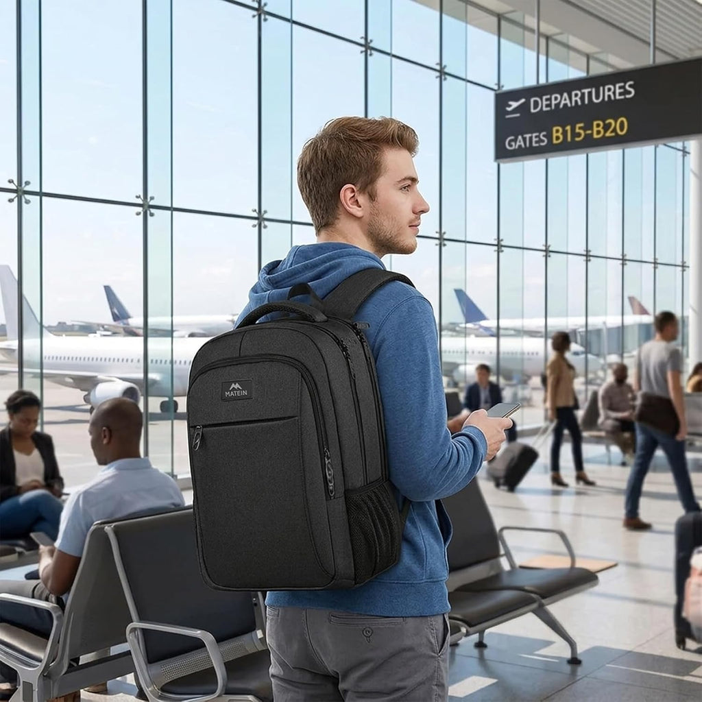 Business Laptop Backpack, 15.6 Inch Travel Laptop Bag Rucksack, Water-Resistant Bag Daypack for Work College Computer