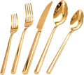 Gold Silverware Set for 8, 40-Piece 18/10 Stainless Steel Flatware