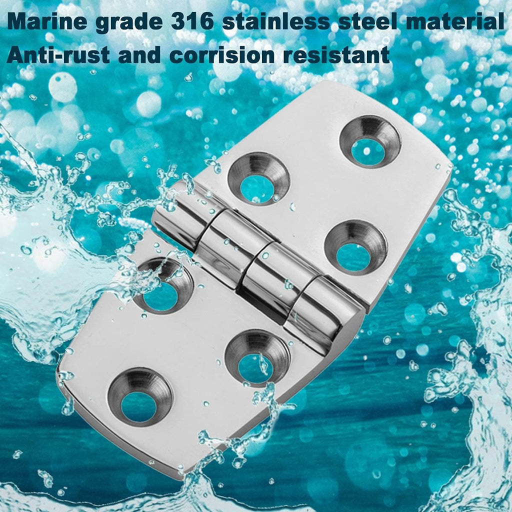 Marine Hinges 3" x 1.5" Stainless Steel Hinges,Boat Strap Hinge,Pack of 2