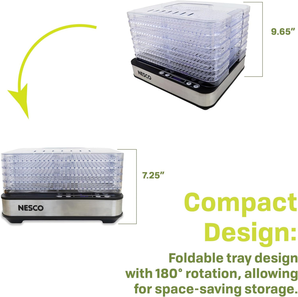 FD-5TC Snackmaster Food Dehydrator – 5 BPA-Free Trays, Adjustable Temp Control, Compact Design for Jerky, Fruit