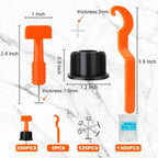 250PCS Tile Leveling System Kit, 1/16 Inch Tile Spacers