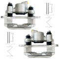 MAYASAF 192628 192629 Rear Left&Right Disc Brake Caliper Assembly Set