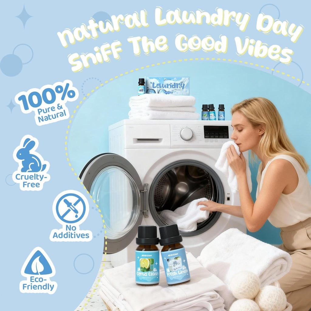Laundry Collection Essential Oil Set, Use with Wool Dryer Balls