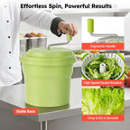 Commercial Salad Spinner, 2.5 Gallon (10QT) Heavy Duty Vegetable Dryer with Ergonomic Aluminum Handle, Sealed