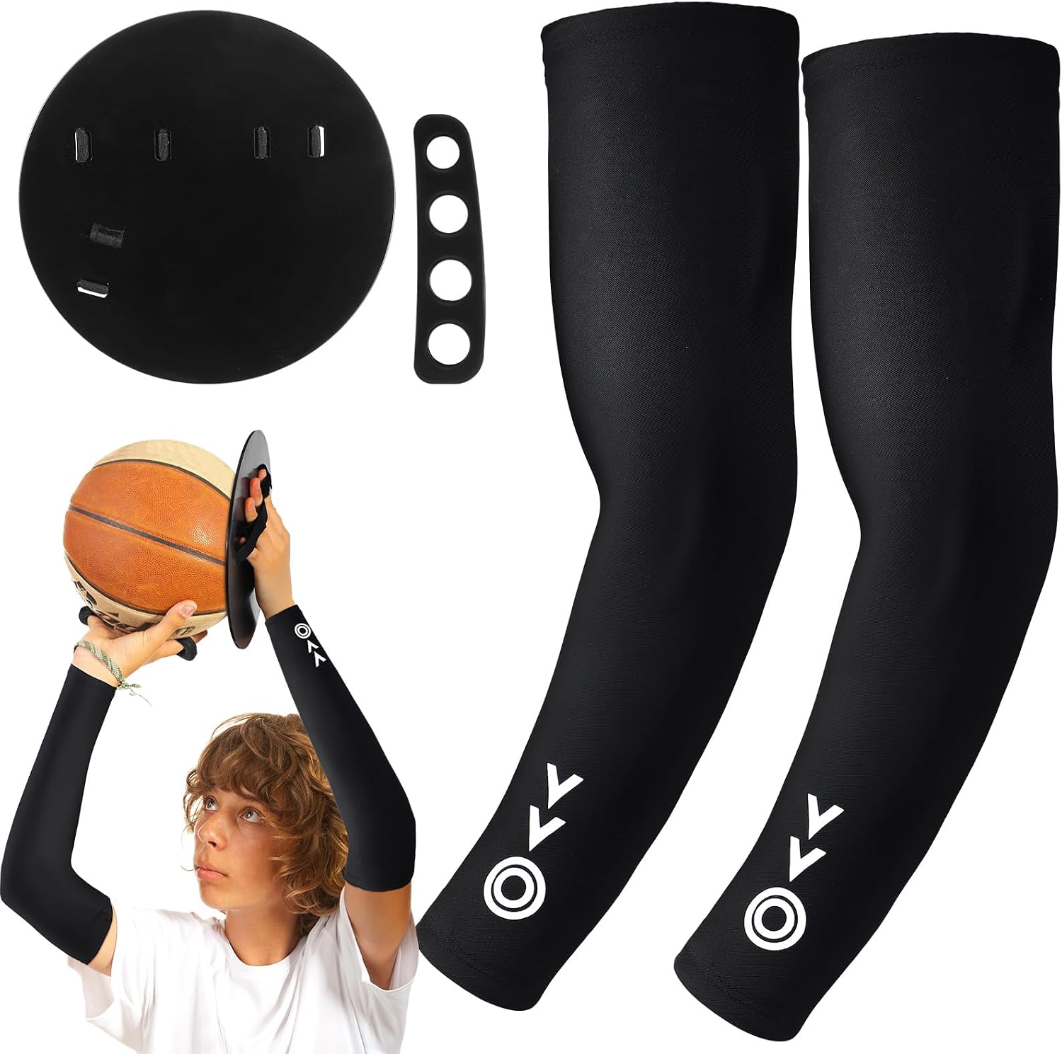 Basketball Shooting Trainer Kit Basketball Training Sleeve with Off-Hand Trainer Shooting Aid Accessories Improves