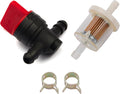 698183 494768 1/4" Fuel Line Fuel Shut-off Valve and 691035 Fuel Filter for fits 493960 697947 298090 298090S 395018 Toro 1-603770 54-3150 Murray 7800272 7800528 Lawn Mower