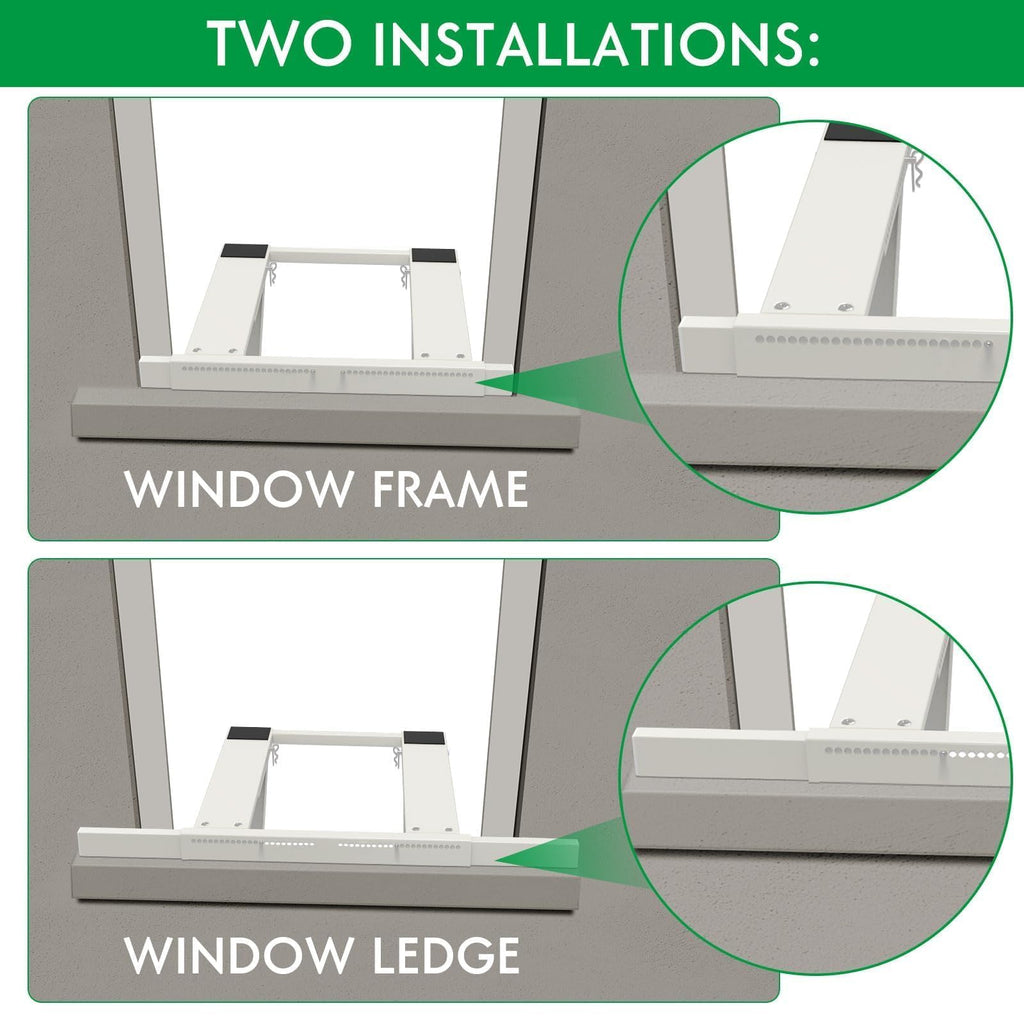 Window AC Bracket No Drill Air Conditioner Support to 200lbs