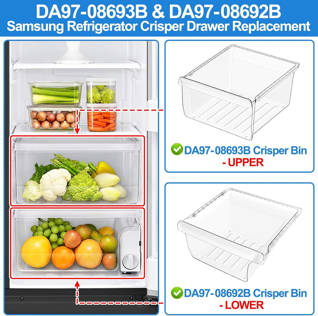 ALVAR DA97-08693B DA97-08692A Fridge Drawer ForSamsung Refrigerator Drawers