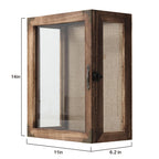 Shadow Box Display Case 11x14 Deep with Glass on 4 Sides, 6.2in Depth Wall Mounted Memory Box for Keepsakes, Wooden