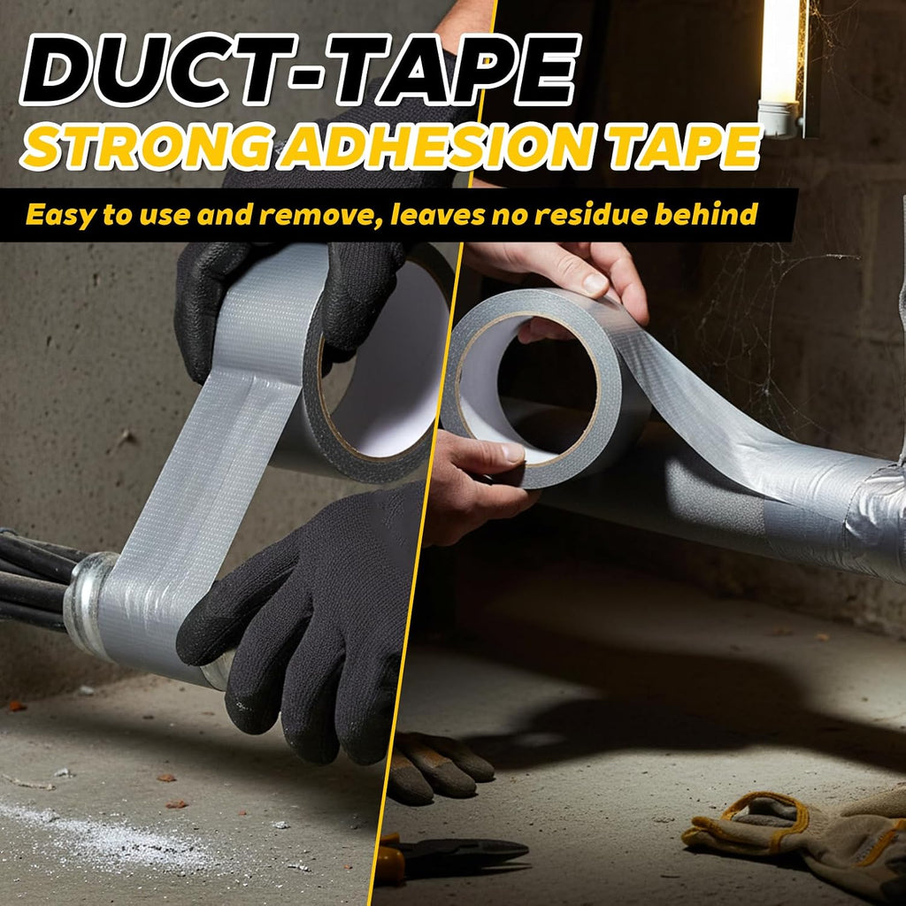 12 Pack Duct Tape Heavy Duty Waterproof, 2 in x 22 yd (Total 264yd) Strong Adhesive 9 Mil Thick Silver Duct Tape Bulk