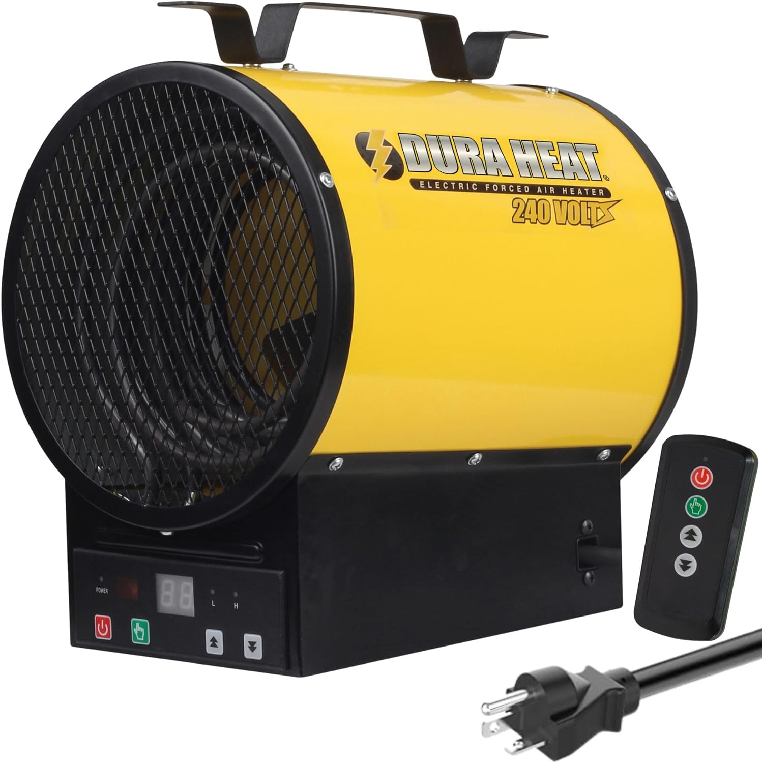 EUH4000R Electric Forced Air Heater with Remote Control 12,800 Btu | 6-20P Plug, Electric Industrial Garage Heater