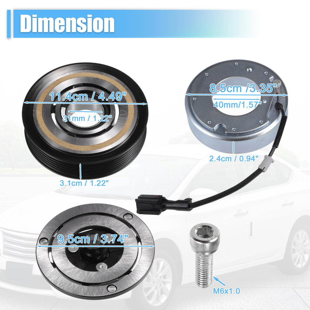 uxcell AC Compressor Clutch Kit Replace for SUBARU IMPREZA 2012-2016