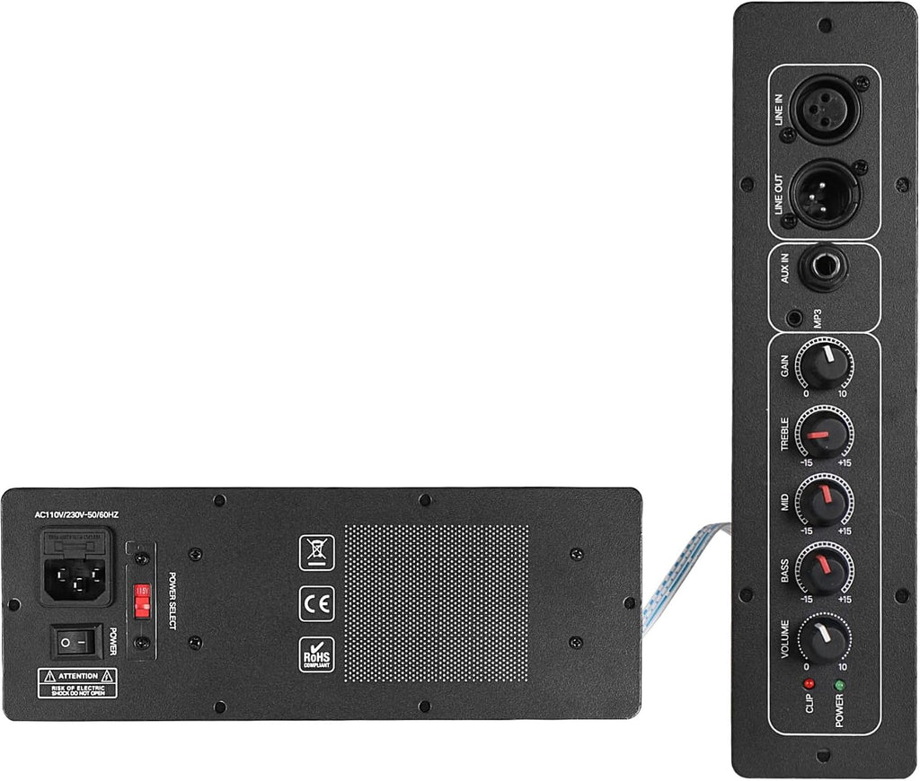 2-Pack Powered DJ PA Stage Monitor Speakers 10” 300W with Compression Driver for Live Sound, Bar, Church