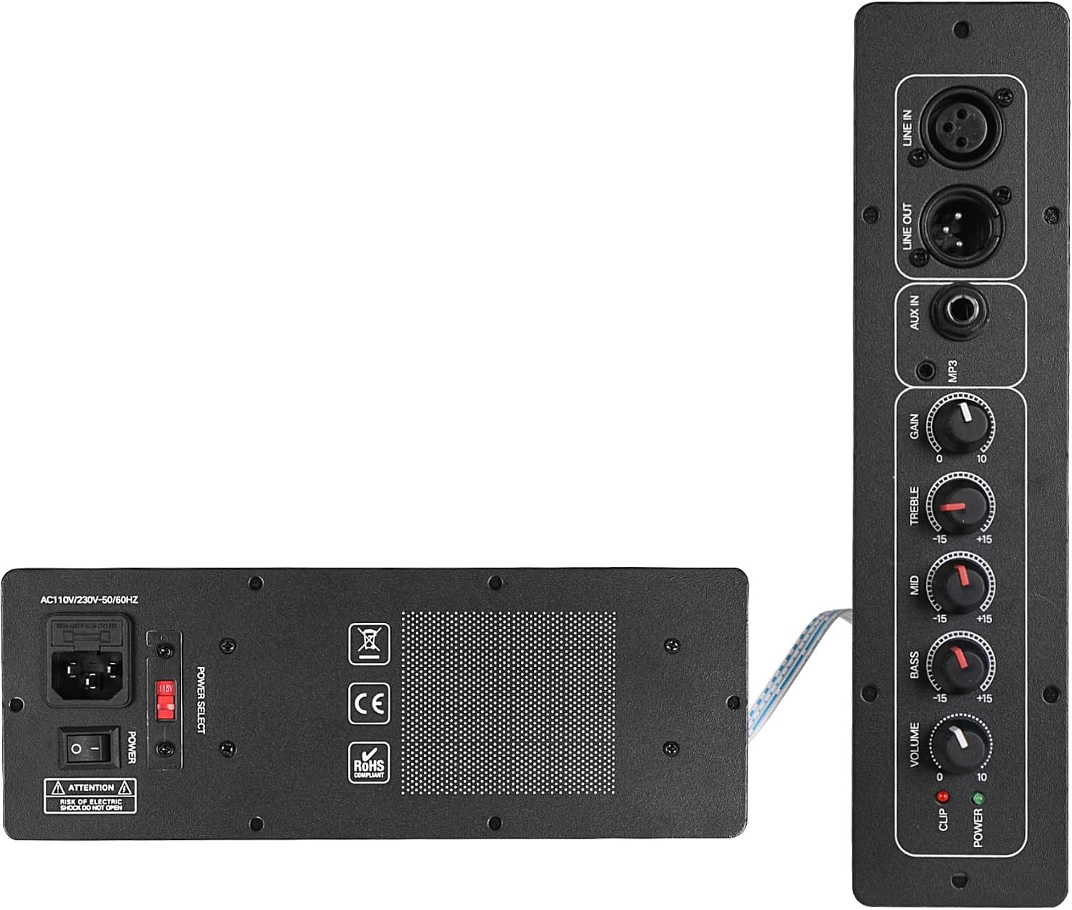 2-Pack Powered DJ PA Stage Monitor Speakers 10” 300W with Compression Driver for Live Sound, Bar, Church