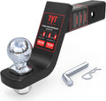 4-Inch Drop Trailer Hitch Ball Mount with 2" Ball for 2-Inch Receiver