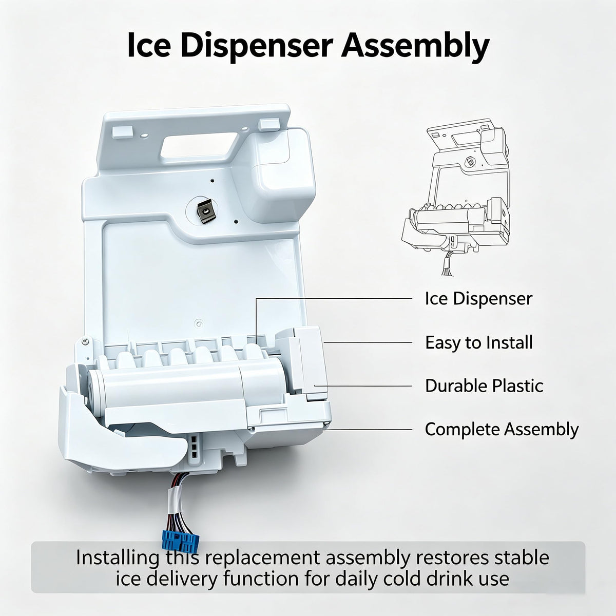 ACZ74170507 Ice Dispenser Assembly Compatible with LG Refrigerator