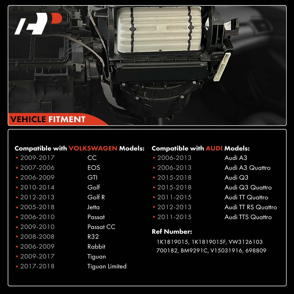 A-Premium HVAC Heater Blower Motor Compatible with Audi