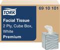 Premium Facial Tissue Cube Box White, 36 x 86 Tissues, 6910101