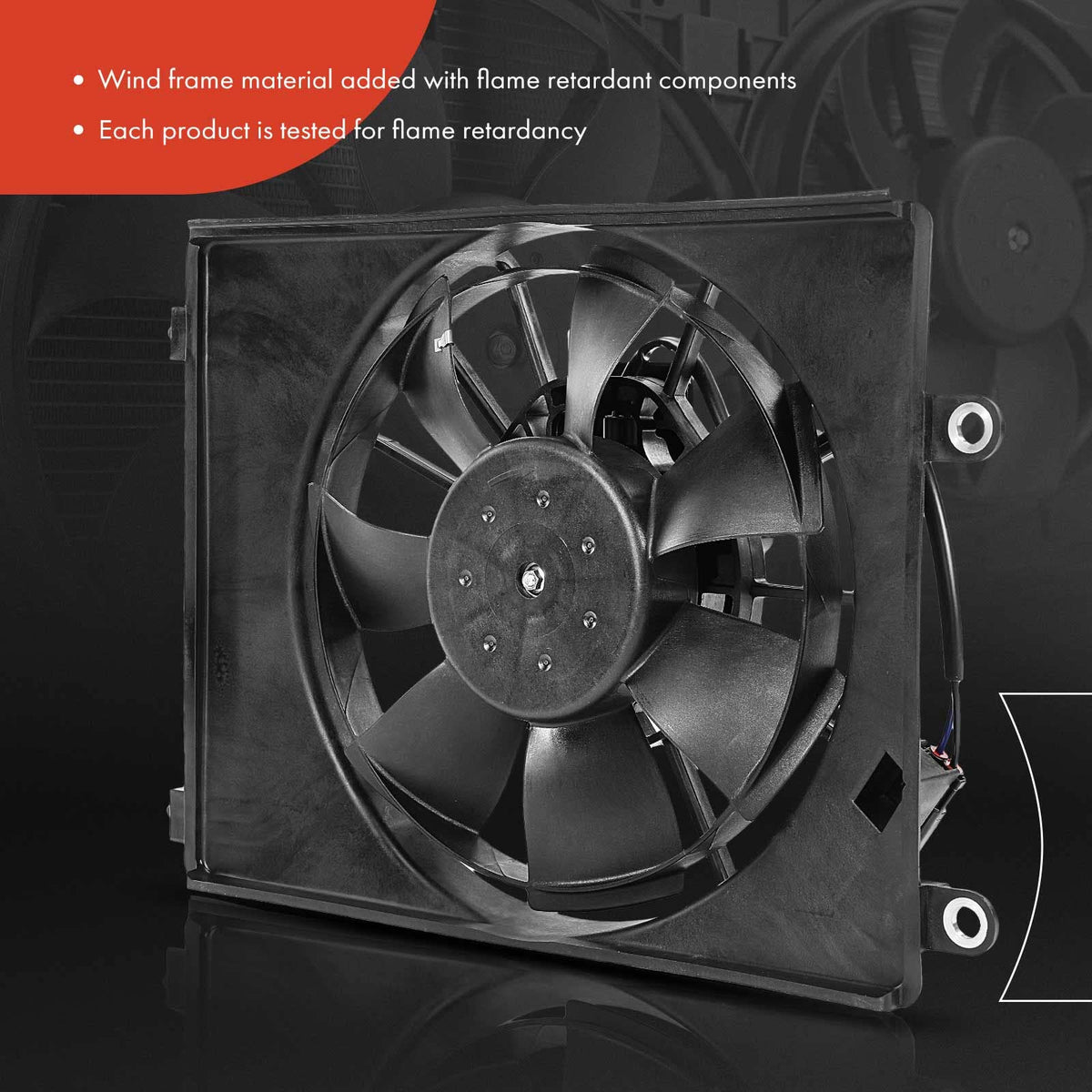 A-Premium Right A/C Condenser Fan Assembly